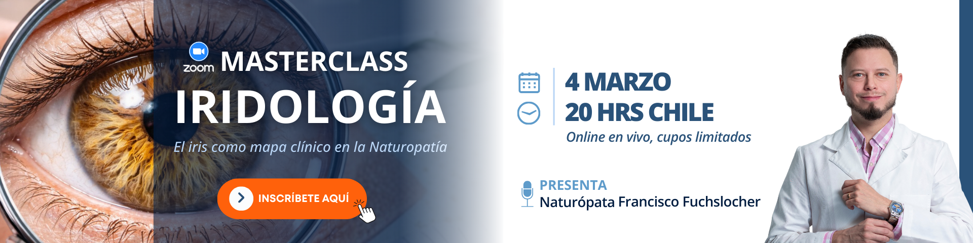 Banner masterclass Iridología