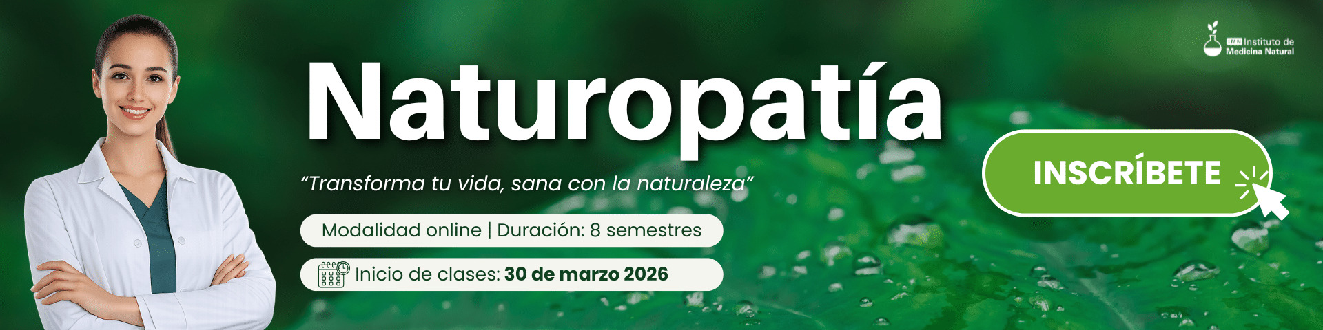 BANNER Admisión Naturopatía 2026