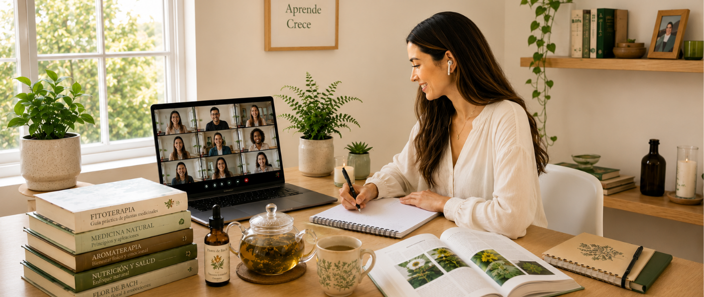 Estudiante en clases online